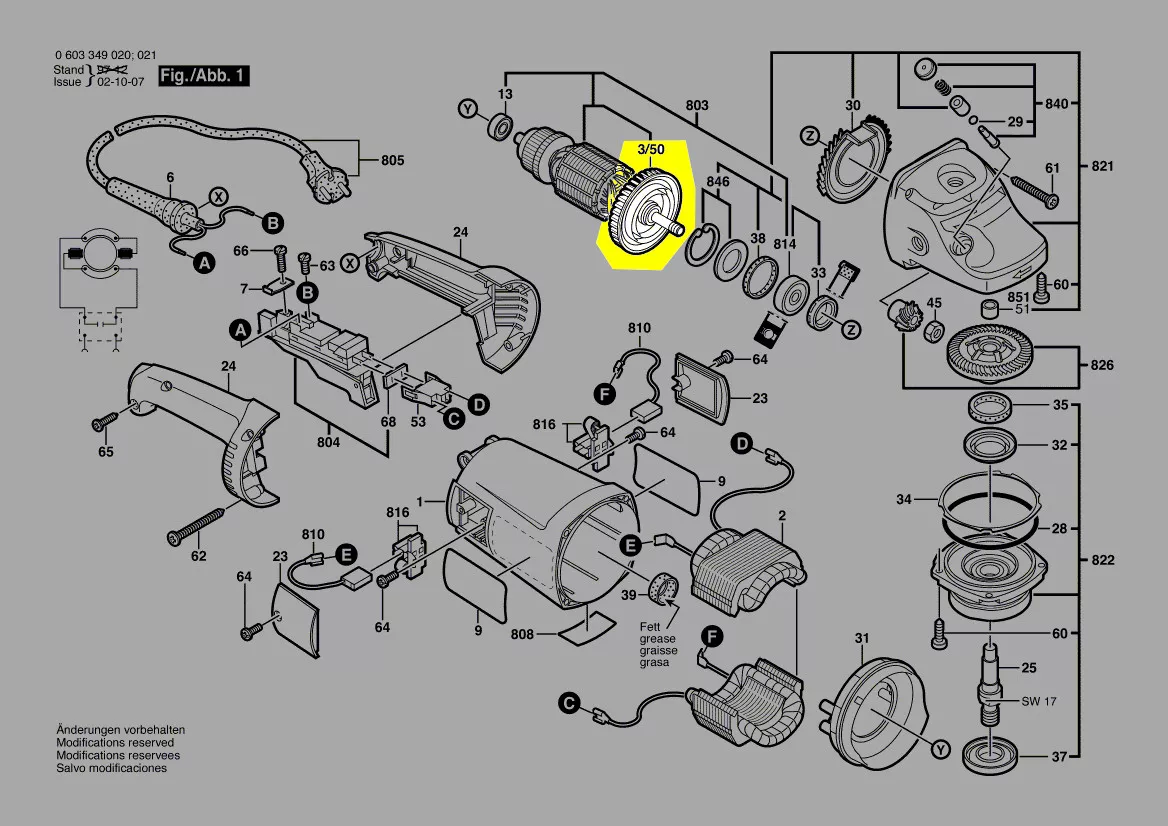 Ventilateur rotor réf. 1 606 610 142 Bosch